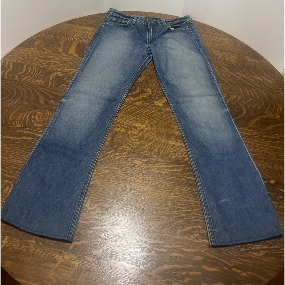 Earl Jean Low Down Bootcut Jeans Womens 30 Medium Wash Y2K Denim Rehemmed